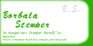 borbala stemper business card